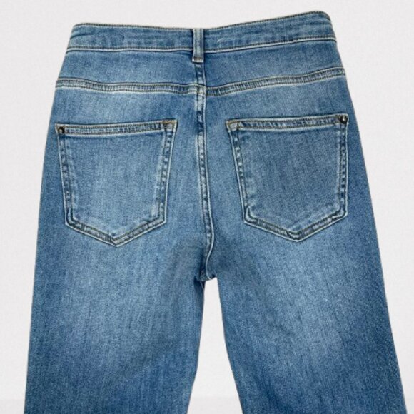 Anthropologie Pilcro High Rise Button Fly Stretch  Flare Jeans Size 25 - Picture 7 of 9